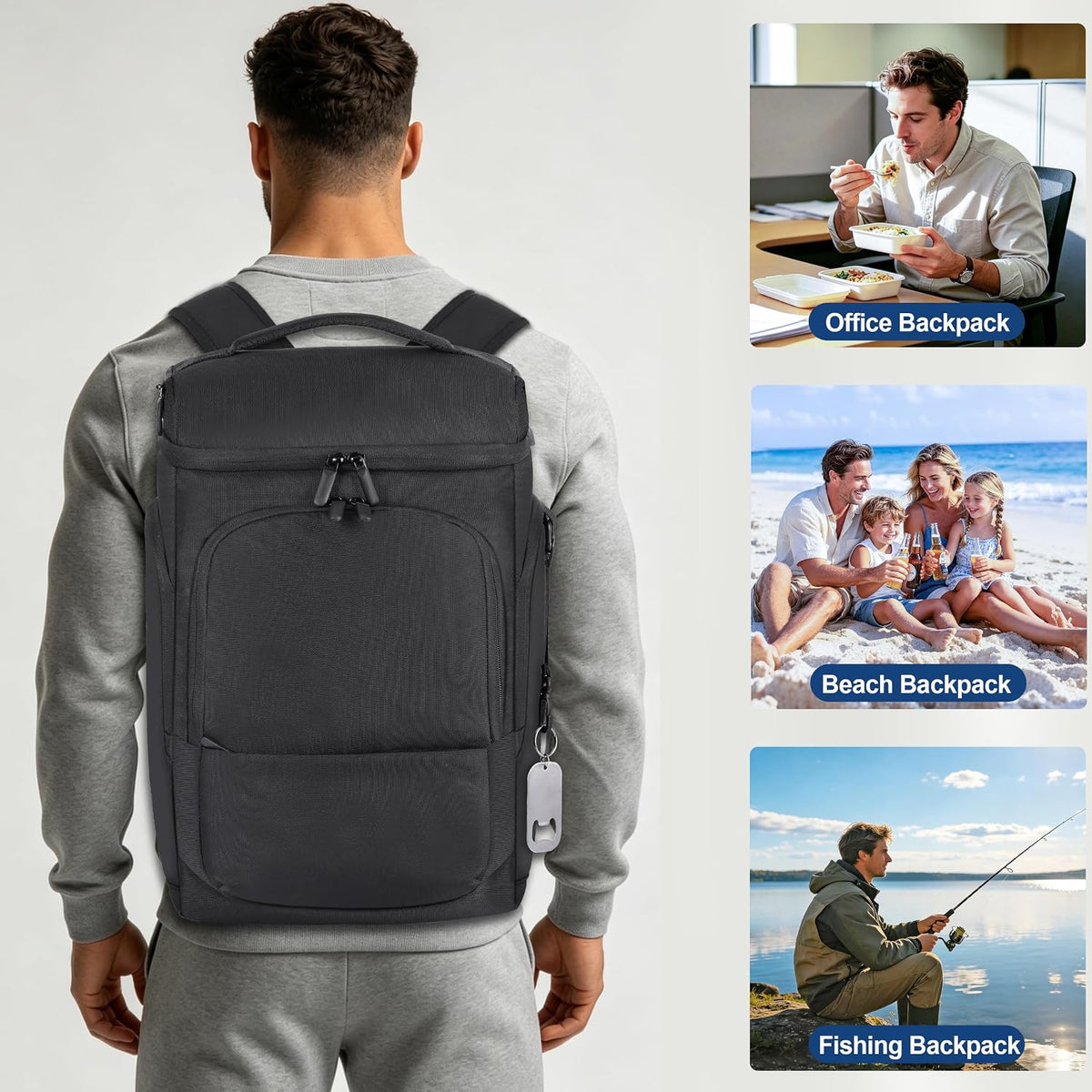 Cooler Backpack 35 Cans Backpack Cooler 4 Insulated Compartments