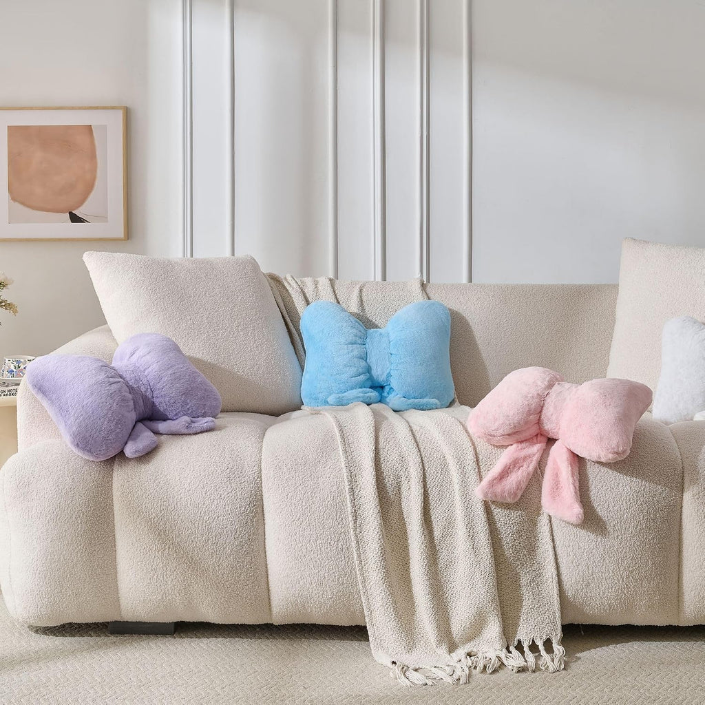 Room Decor Home Decor Bow Throw Pillows Decorative Pillows,Blue 14.5"*12"