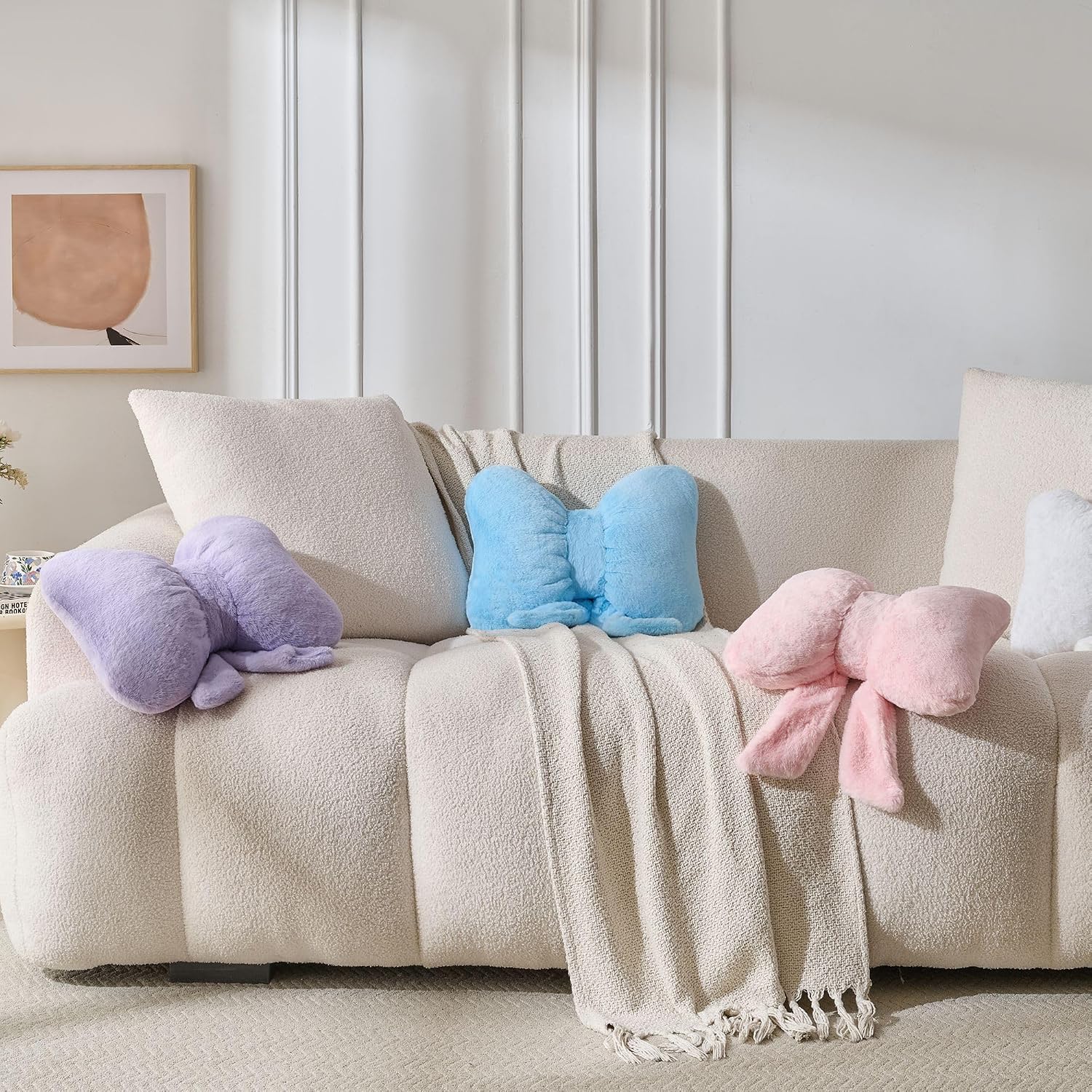 Room Decor Home Decor Bow Throw Pillows Decorative Pillows,Blue 14.5"*12"