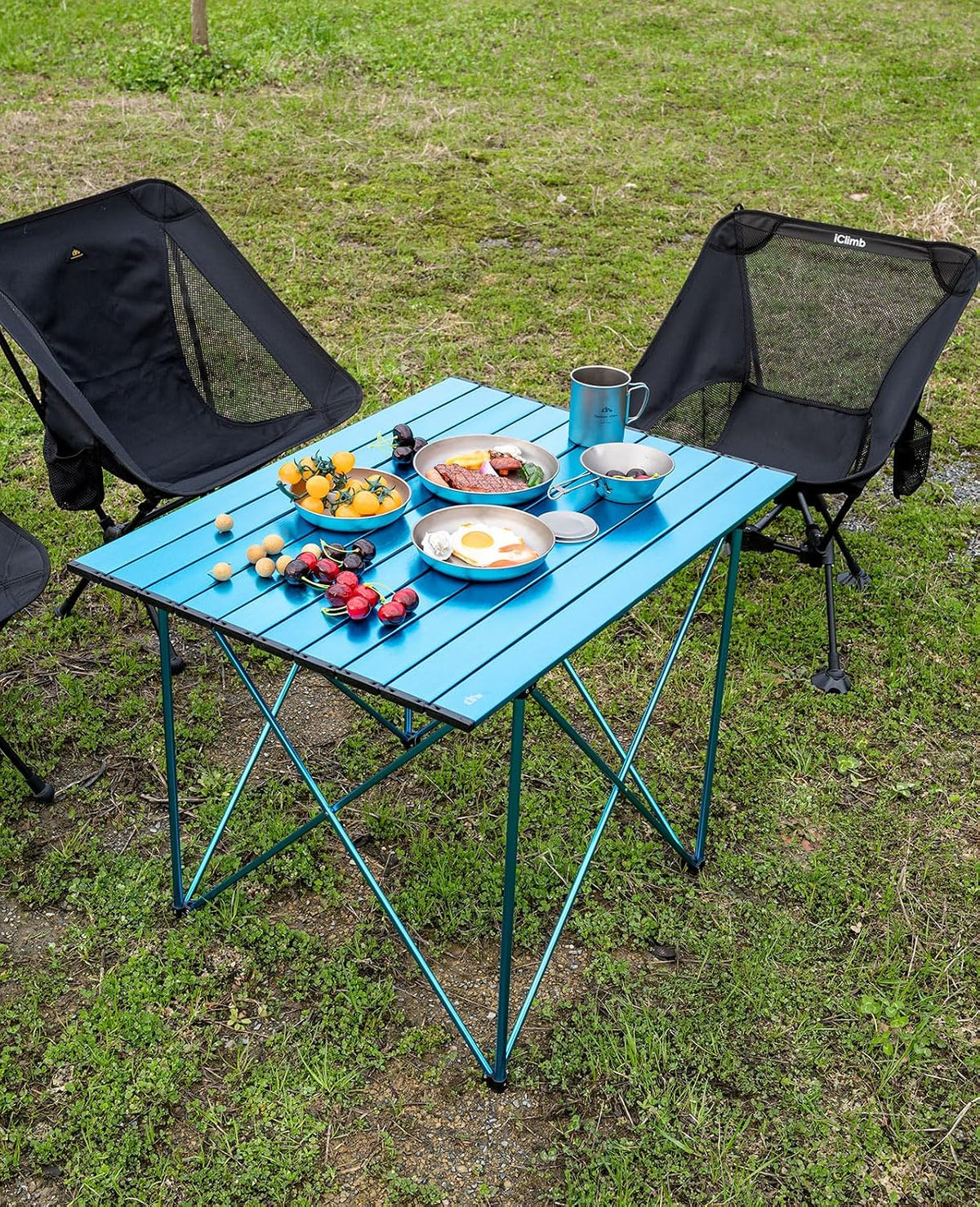 iClimb Ultralight Compact Camping Folding Table (Reinforced Nature - XL)