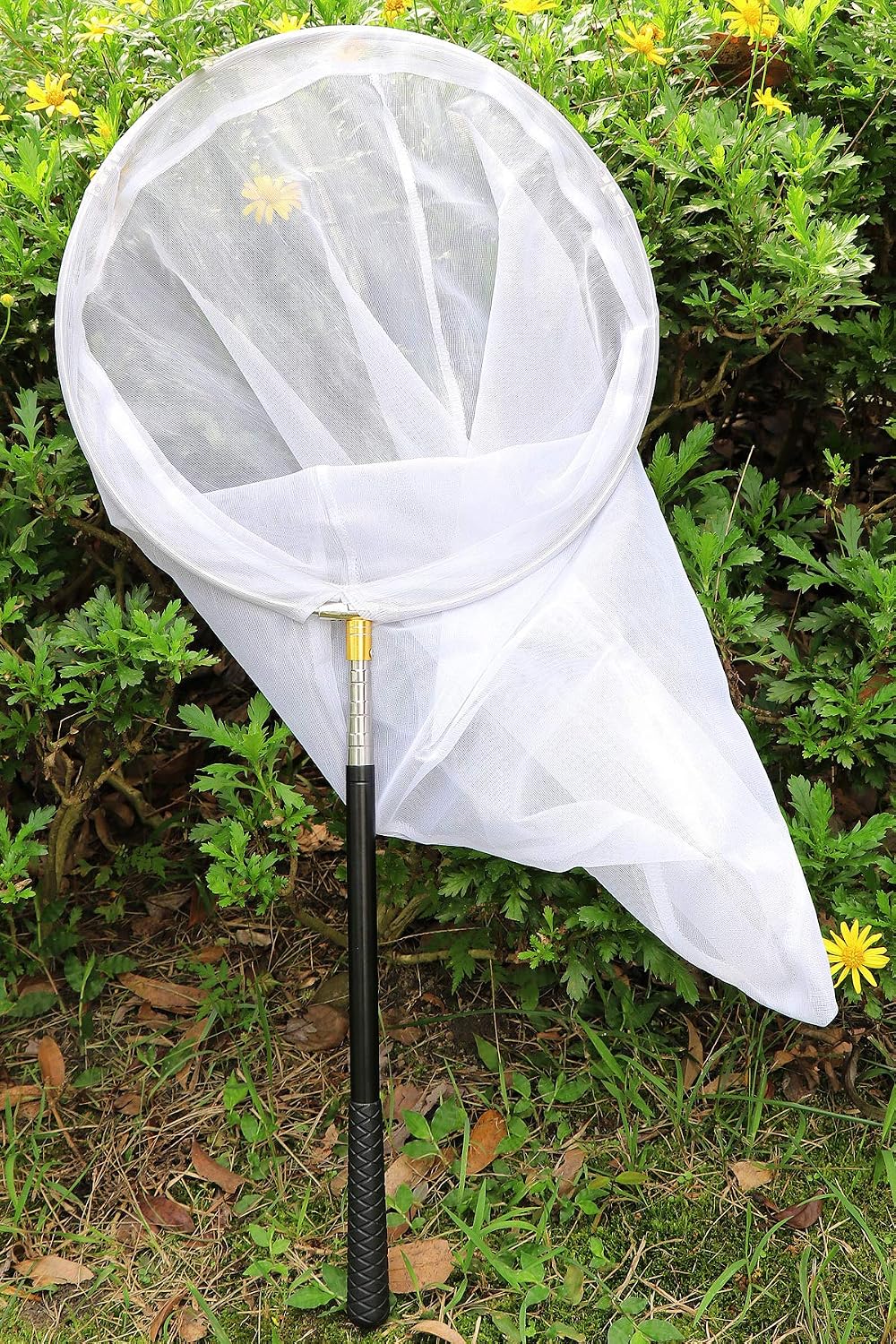 Professional Insect and Butterfly Net with 14" Ring, 26" Net Depth, 59" Telescopic Handle Full Extends to 73" Stainless Lockable