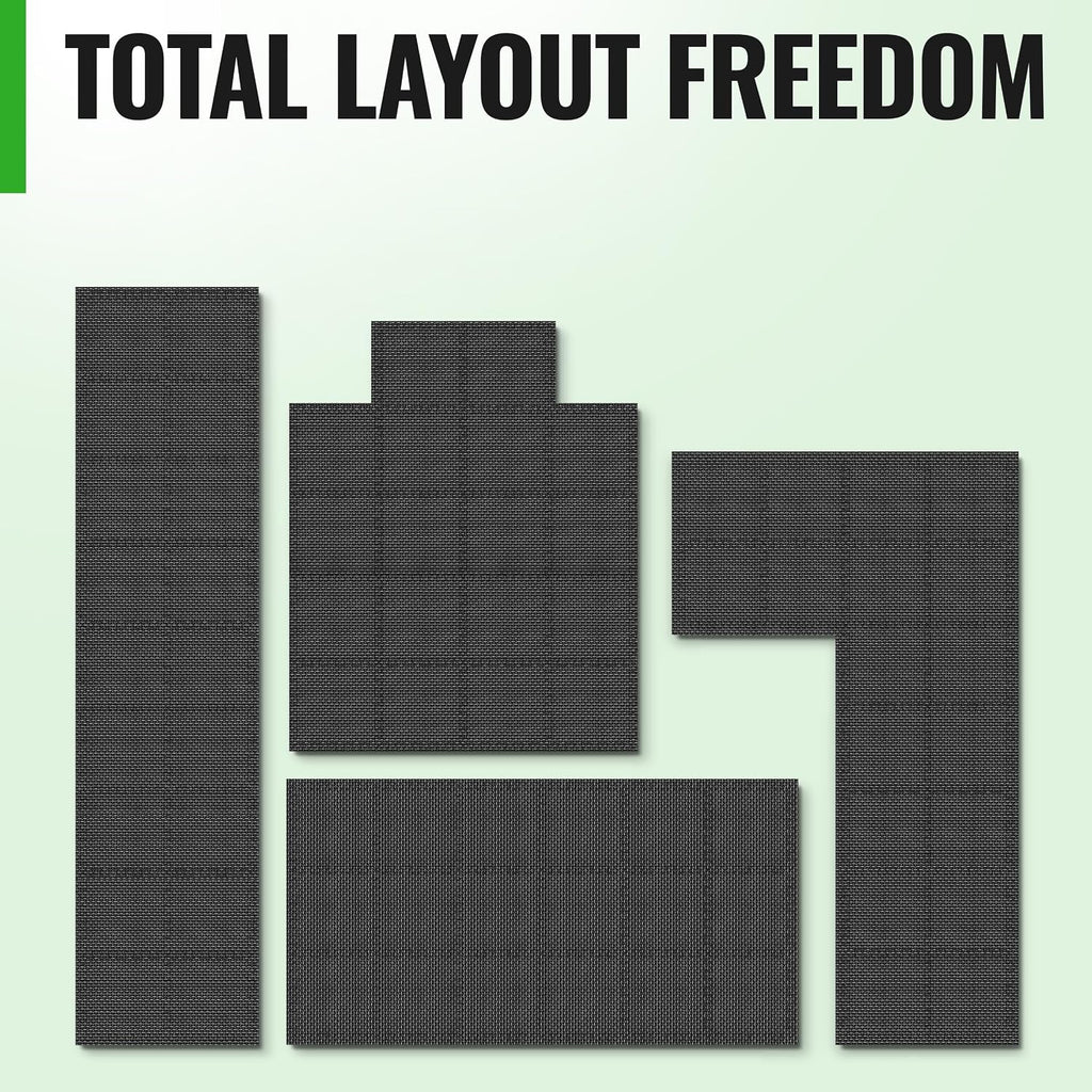 Gym Mats Set – 18pcs EVA Interlocking Foam Floor Tiles, 12.5"x12.5"x0.5", 18 sqft – Gym Flooring for Home Gym, Garage Floor Tiles, Gym Mats for Home Gym, Workout Mat, Exercise Mats, Foam Floor Mat