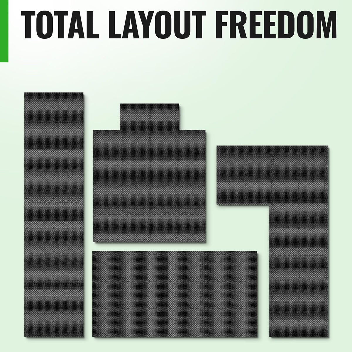 Gym Mats Set – 18pcs EVA Interlocking Foam Floor Tiles, 12.5"x12.5"x0.5", 18 sqft – Gym Flooring for Home Gym, Garage Floor Tiles, Gym Mats for Home Gym, Workout Mat, Exercise Mats, Foam Floor Mat
