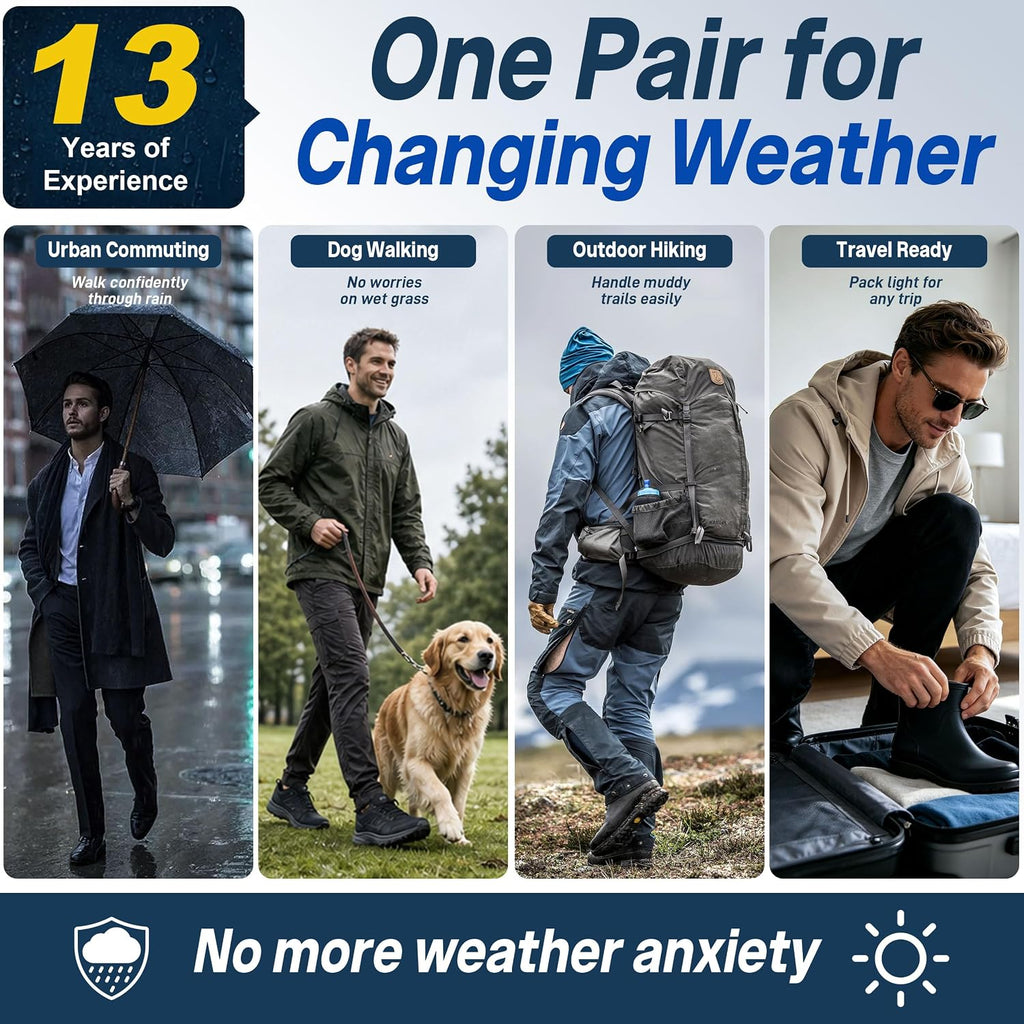 RANDY SUN Waterproof Breathable Socks, [SGS Certified] Unisex Skiing Trekking Hiking Wading Trail Socks