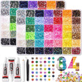 80000Pcs Bedazzling Kit, 42 Colors 3mm Flatback Rhinestones with 3 B7000 Glue & Tools, Bedazzler Kit for Crafts Clothes Tumblers Nail Art & Diamond Painting - Christmas Birthday Gift for Girls