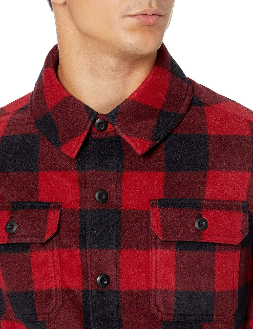 Amazon Essentials Men's Long-Sleeve Polar Fleece Shirt Jacket for Winter, Jackets