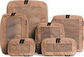 Aerotrunk Compression Packing Cubes for Travel, 6-Pack, Mocha