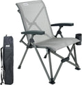SUNNYFEEL High Back Folding Camping Chair 500 lbs with Aluminum Frame, Grey
