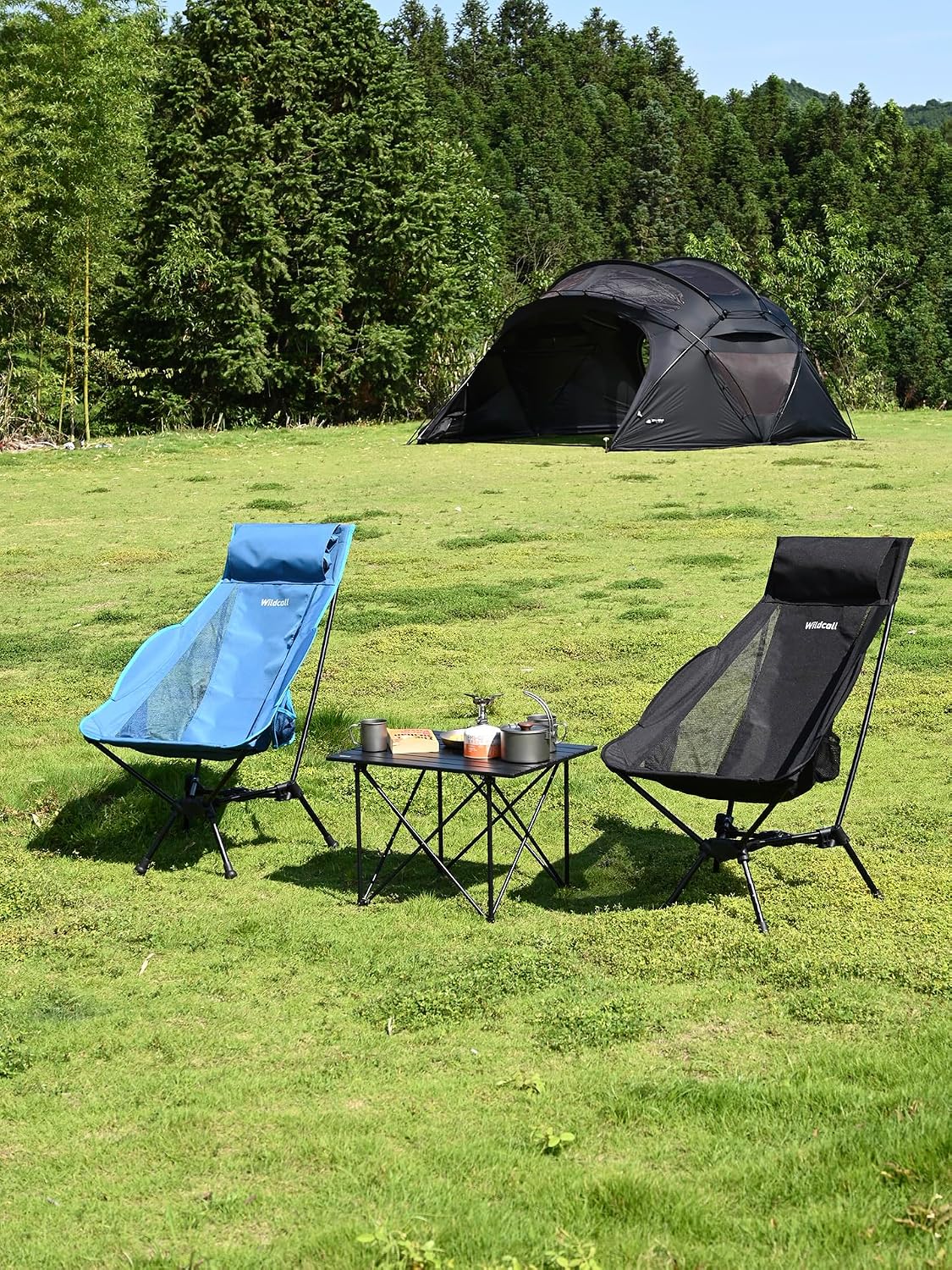 WildCall Lightweight Folding Camping Chair Anti-Sinking Chair, High Back