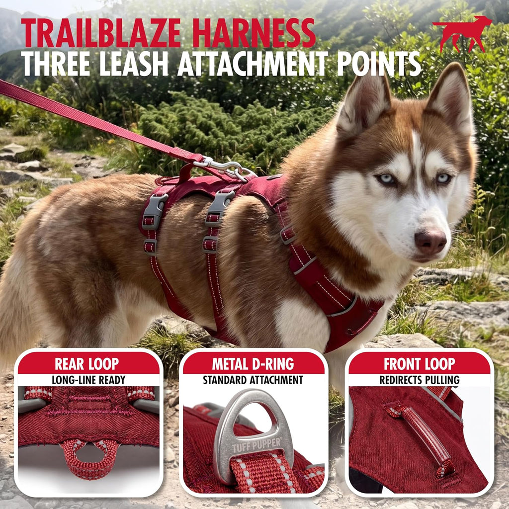 Tuff Pupper Escape Proof Dog Harness for Extra Small Dogs | No Pull Lightweight Adjustable Harness | No Escape Multifunctional Outdoor Pet Gear | Strong Durable Breathable | Secure Comfortable Fit