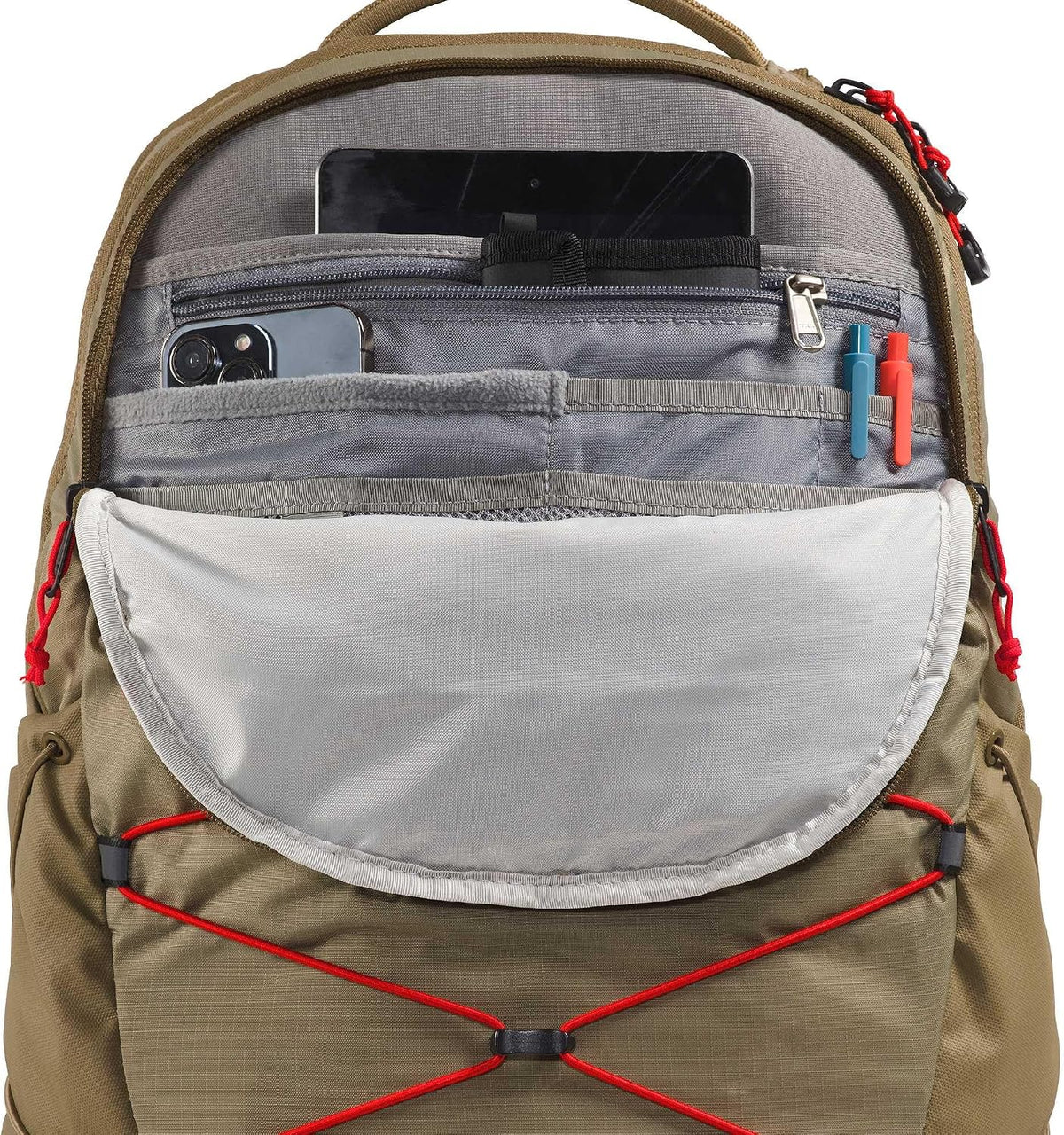 The North Face Borealis Commuter Laptop Backpack, Cedar/Lava Red, One Size
