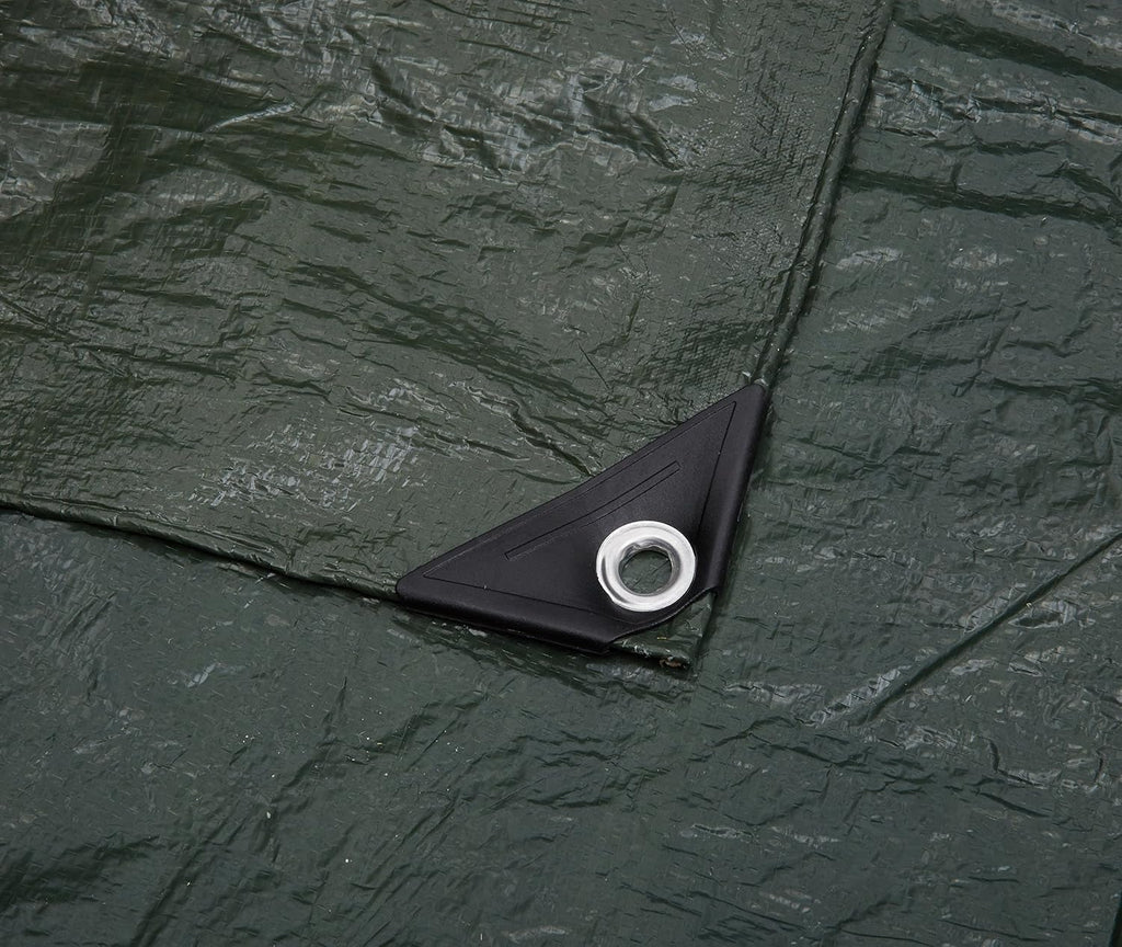 Amazon Basics Waterproof Multipurpose Camping Tarp, Tear Resistant with Reinforced Edges, Protective Cover, 7.5 Feet x 9.5 Feet, Dark Green