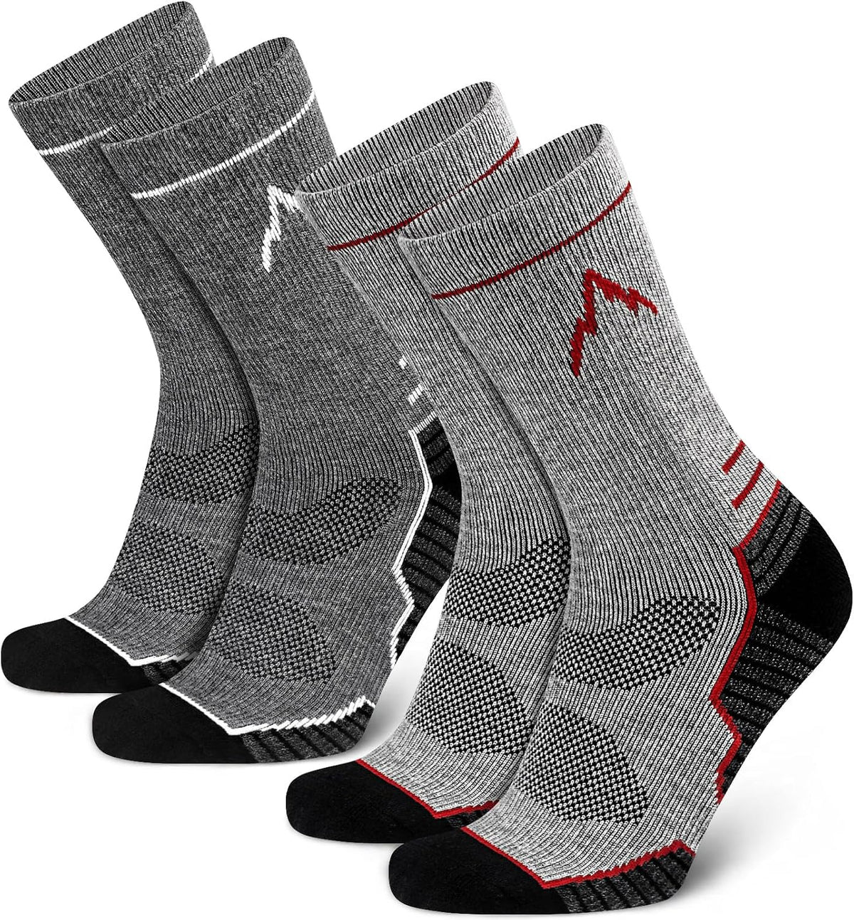 SIXDAYSOX Merino Wool Socks Mens, Crew Cushioned Hiking Socks Men Size 8-16