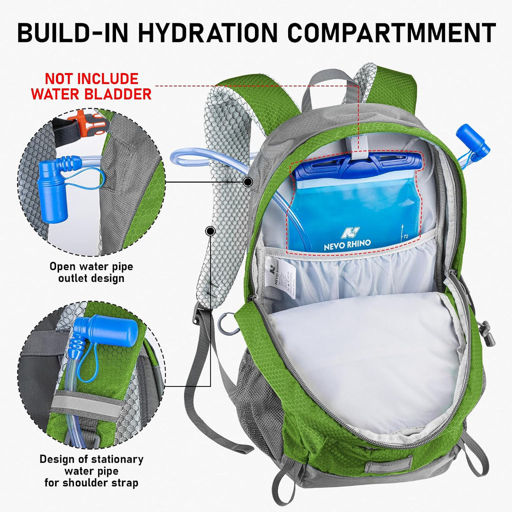 N NEVO RHINO Hiking Backpack,20L Waterproof Hiking Outdoor Daypack