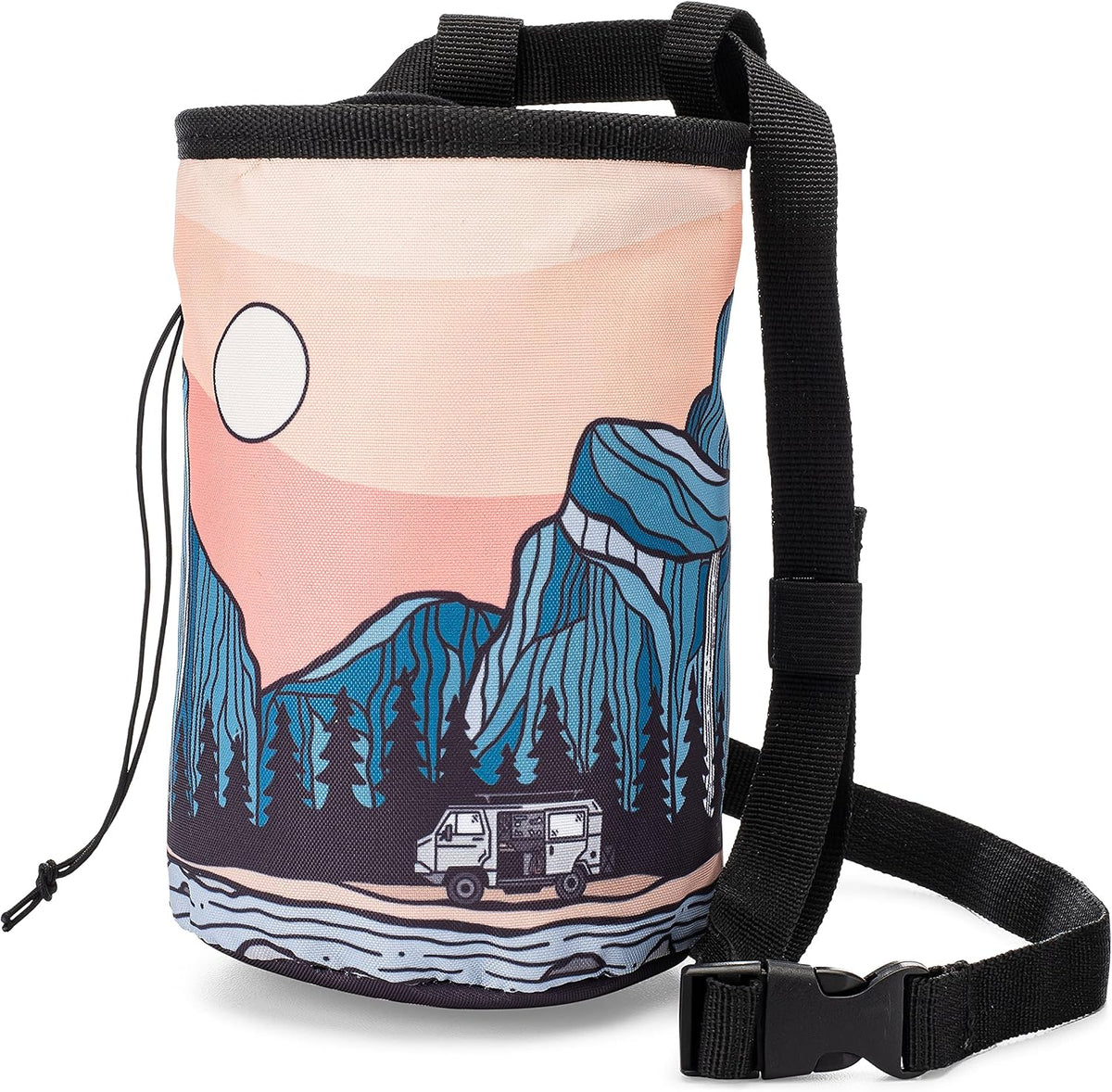 Oso Supply Co - Waxed Canvas Climbing Chalk Bag for Adults and Kids, Drawstring Closure, Adjustable Waist Belt, Indoor/Outdoor Training, Rock Climbing, Bouldering, Weightlifting
