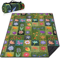 Supfitness Extra Large Picnic Blankets Waterproof Foldable (60 "x 80") Beach Blanket Waterproof Sandproof,3-Layer Thicking Mat Outdoor Packable Camping Blanket