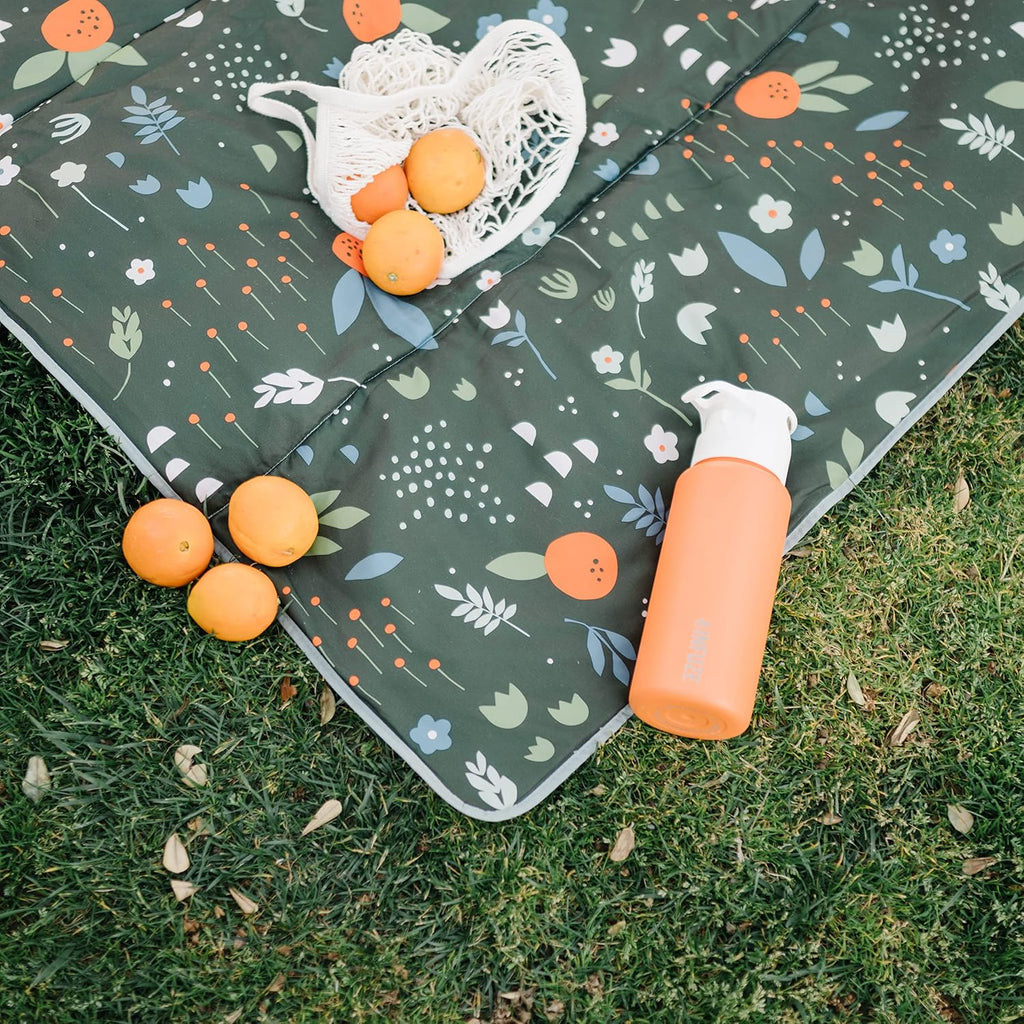 Outdoor Adventure Blanket | Orange Blossom | Soft Pad with Shoulder Strap