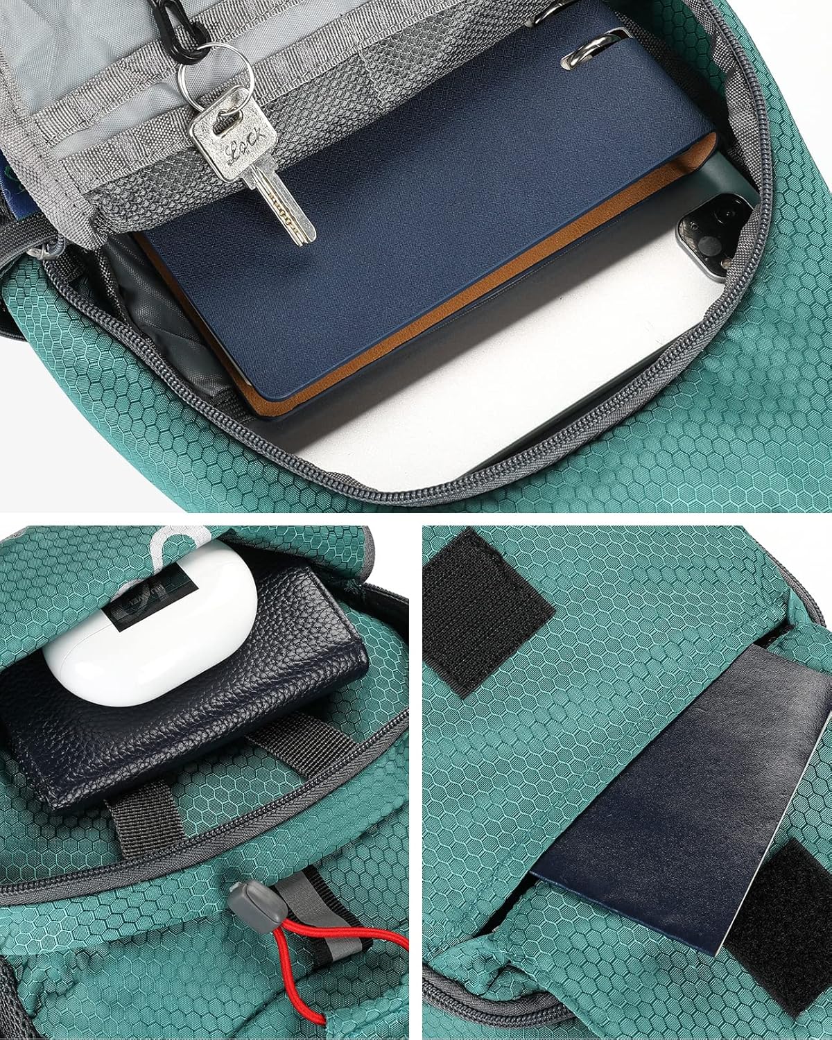 WATERFLY Packable Sling Backpack Lightweight Crossbody Bag Travel Daypack