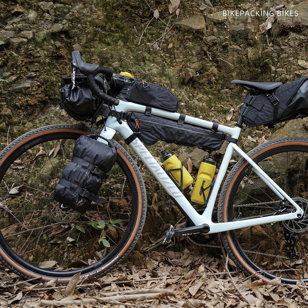Bike Frame Bag Bike Triangle Bag Bicycle Pouch Under Tube Bag 2.4L with Dual Side Mesh Pockets for MTB Road Bike Cycling Commuting and Outdoor Adventures