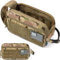 PAVILIA Tactical Toiletry Bag for Men, Water Resistant Molle Military, Camo