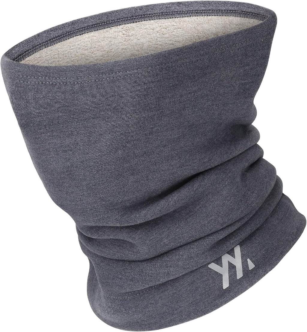 YANIKY Winter Neck Warmer, Wool Neck Gaiter Fleece Scarf, Windproof Face Cover Mask for Men Women