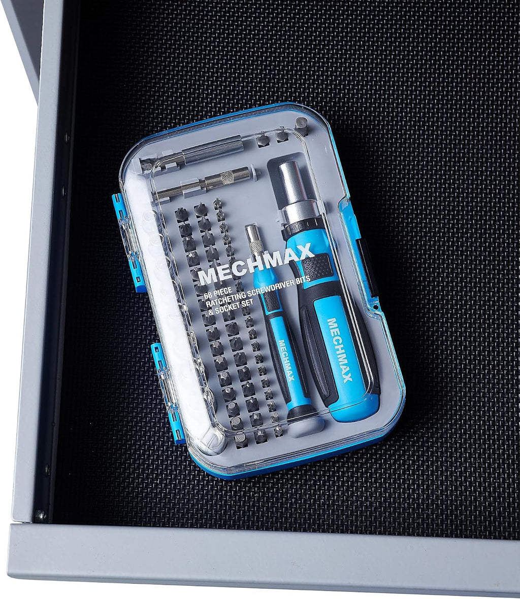 MECHMAX 68-Piece Ratcheting Screwdriver Set with Bits & Sockets