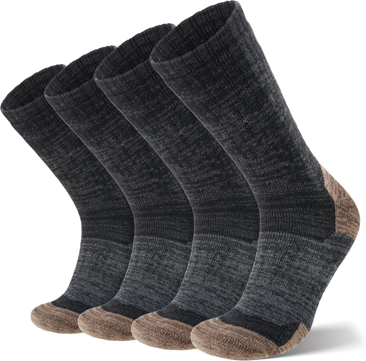 ANTSANG Merino Wool Hiking Socks, Full Cushion, Crew Socks for Men Women