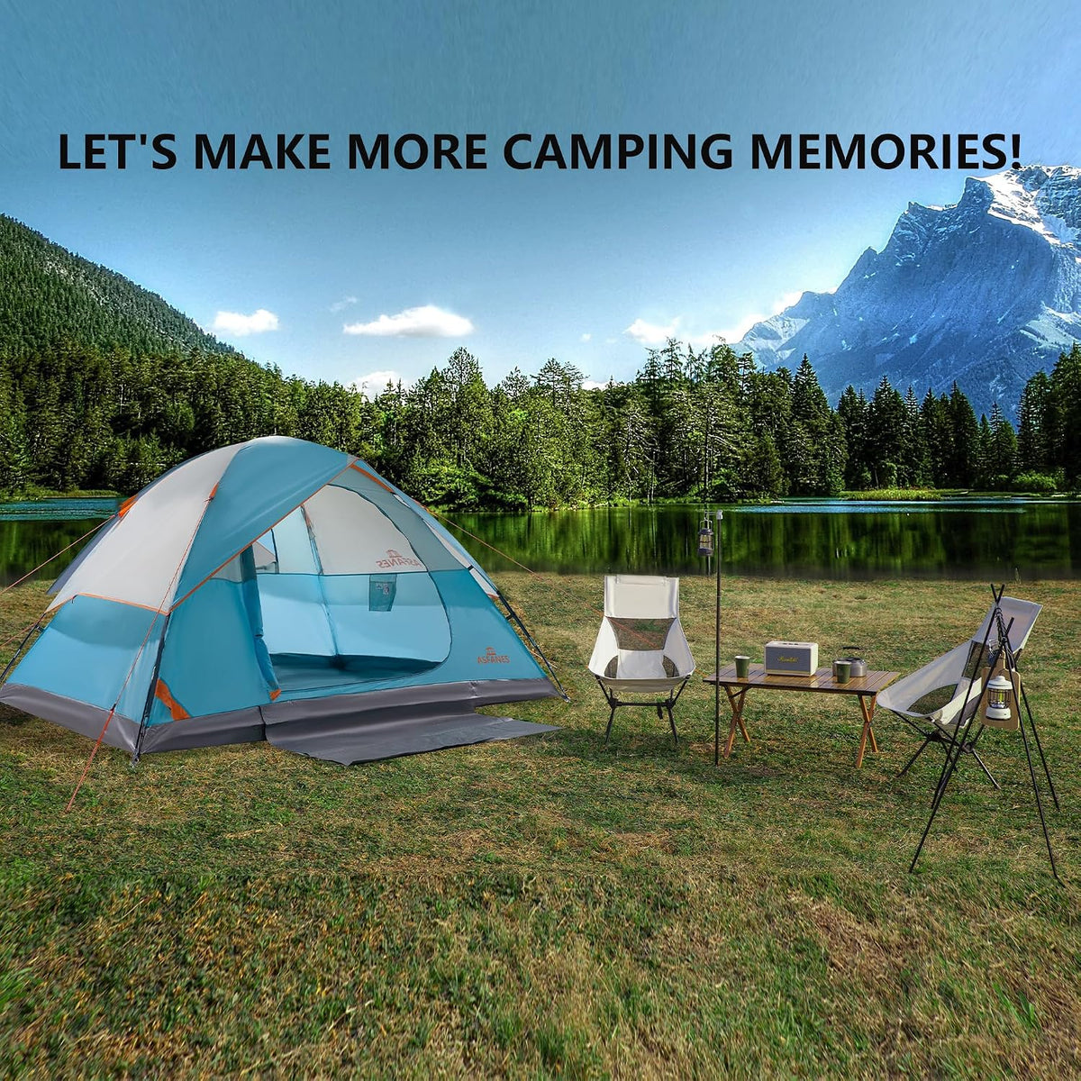 ASFANES Tents for Camping 2/4/6 Person Camping Dome Tent, Waterproof,Spacious, Lightweight Portable Backpacking Tent for Outdoor Camping/Hiking