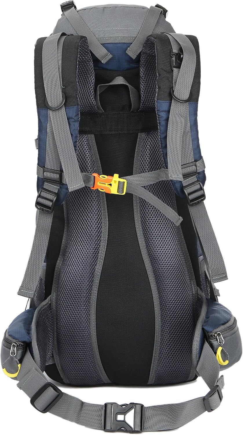 WoneNice 50L(45+5) Waterproof Hiking Backpack Outdoor Daypack w/Rain Cover