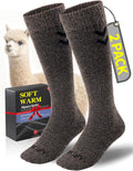 Over-The-Calf Alpaca Wool Boot Socks for Men Women - Thick Thermal Socks for Winter Hiking, Hunting, Moisture Wicking