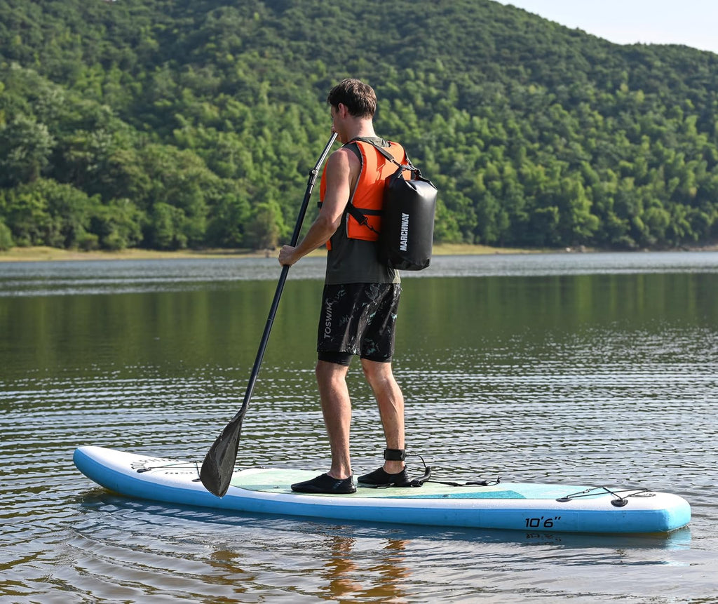 MARCHWAY Floating Waterproof Dry Bag Backpack 5L/10L/20L/30L/40L, Roll Top Sack Keeps Gear Dry for Kayaking, Rafting, Boating, Swimming, Camping, Hiking, Beach, Fishing