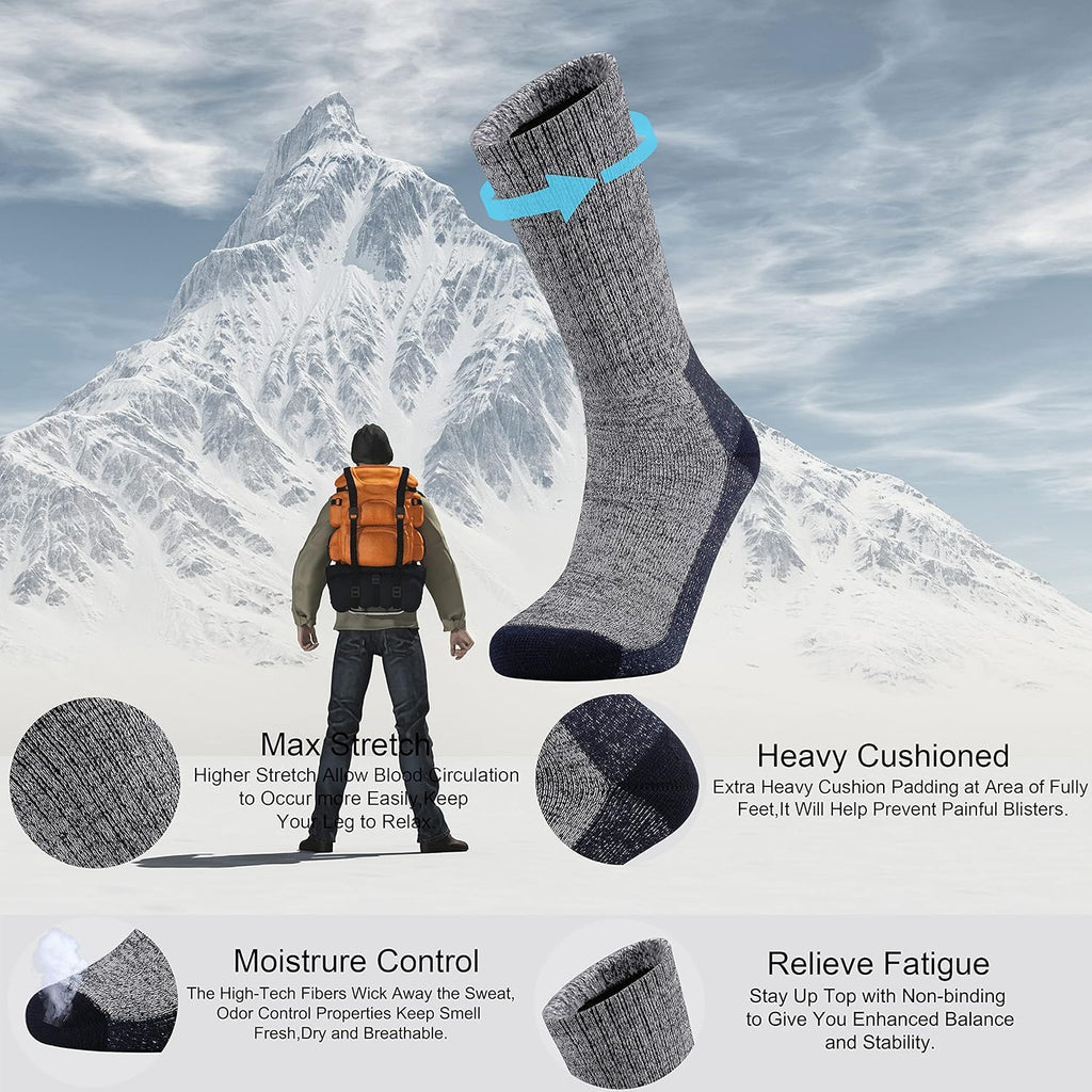 Ortis Cotton Cushion Crew Athletic Socks for Men Work Boot Sports Exercise