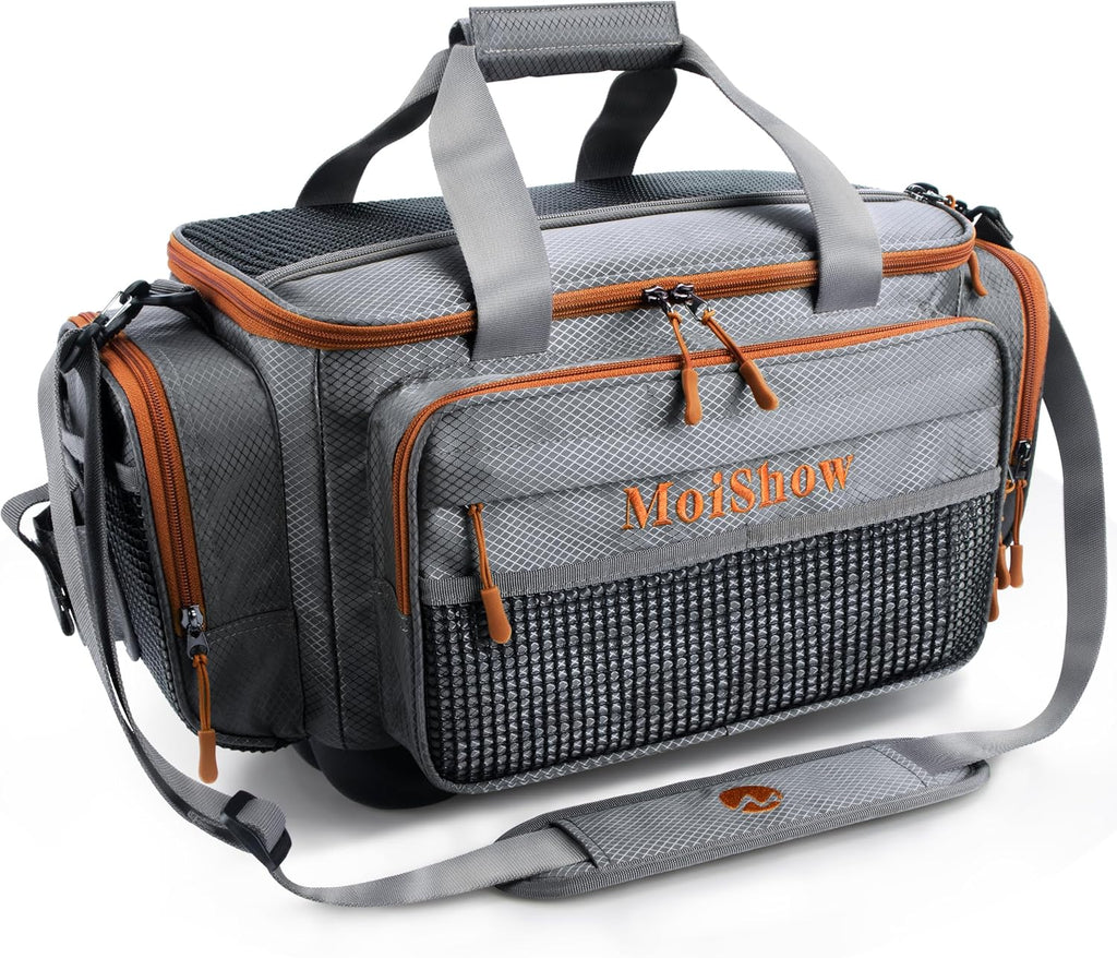 Fishing Tackle Box Bag - Fishing Bags for Saltwater or Freshwater (#Khaki) Fishing Tackle Bags - Padded Shoulder Strap - Tackle Bag for 3600 3700 Tackle Box