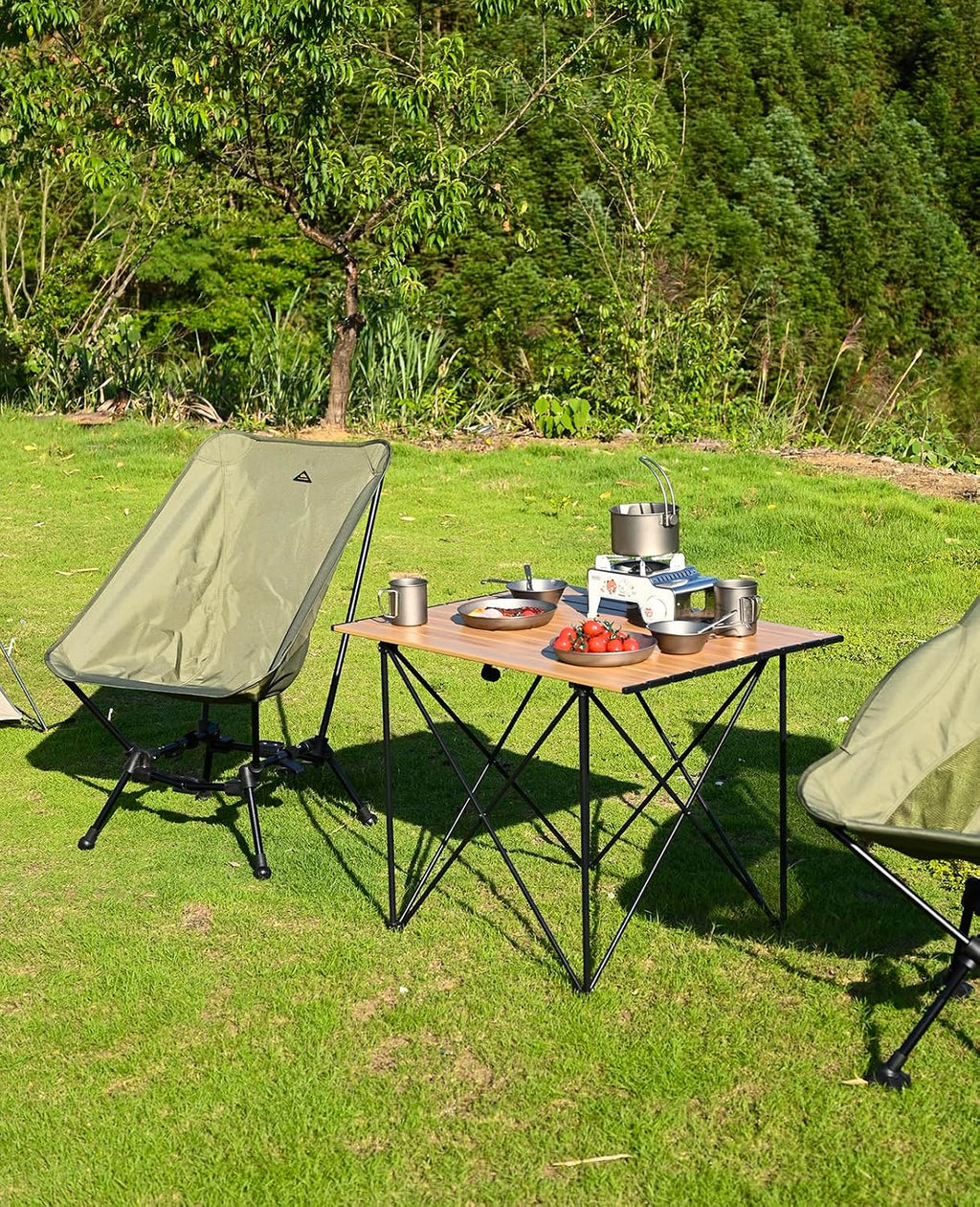 iClimb Ultralight Compact Camping Folding Table (Reinforced Nature - XL)