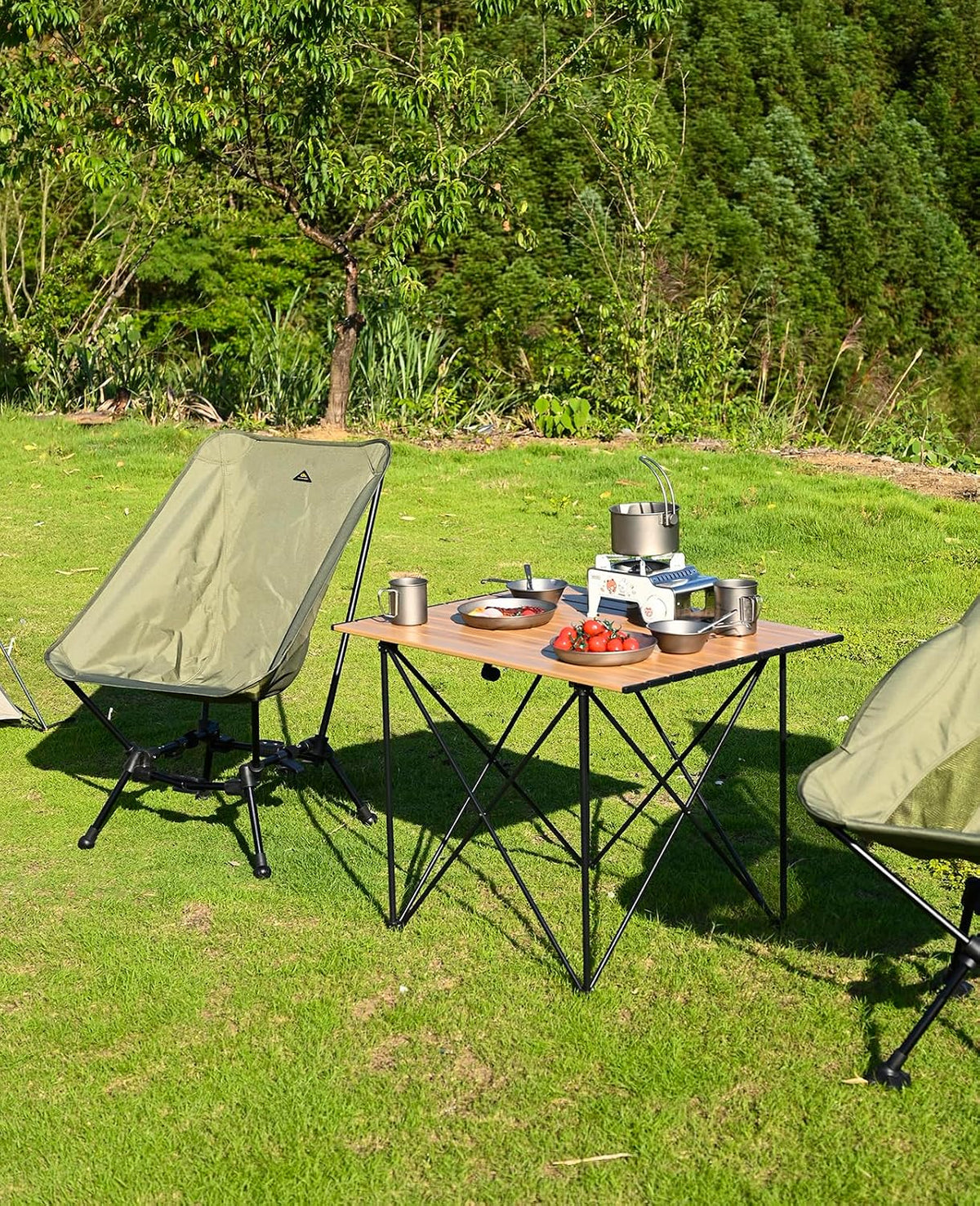 iClimb Ultralight Compact Camping Folding Table (Reinforced Nature - XL)