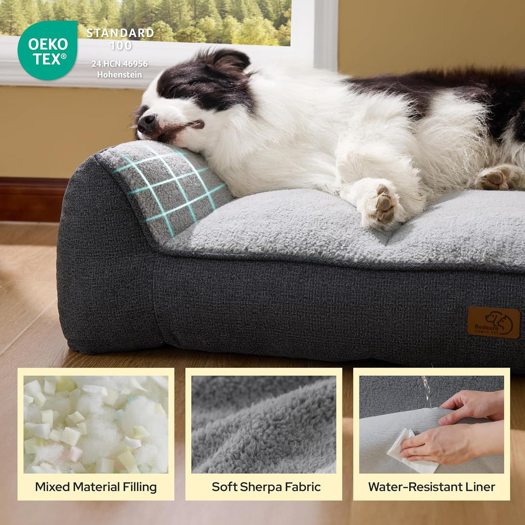 Bedsure SupportMax™ Extra Thick Orthopedic XL Dog Beds Large Sized Dog