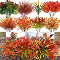 20 Pcs Artificial Fall Flowers for Outdoor Fake Plants Decoration