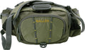 Allen Company Eagle River Lumbar Fly Fishing Pack - Holds 6 Fly Boxes, Zip‑Down Workstation, Waist Bottle Pockets, Durable Outdoor Waist Pack - Gray/Lime and Olive Green