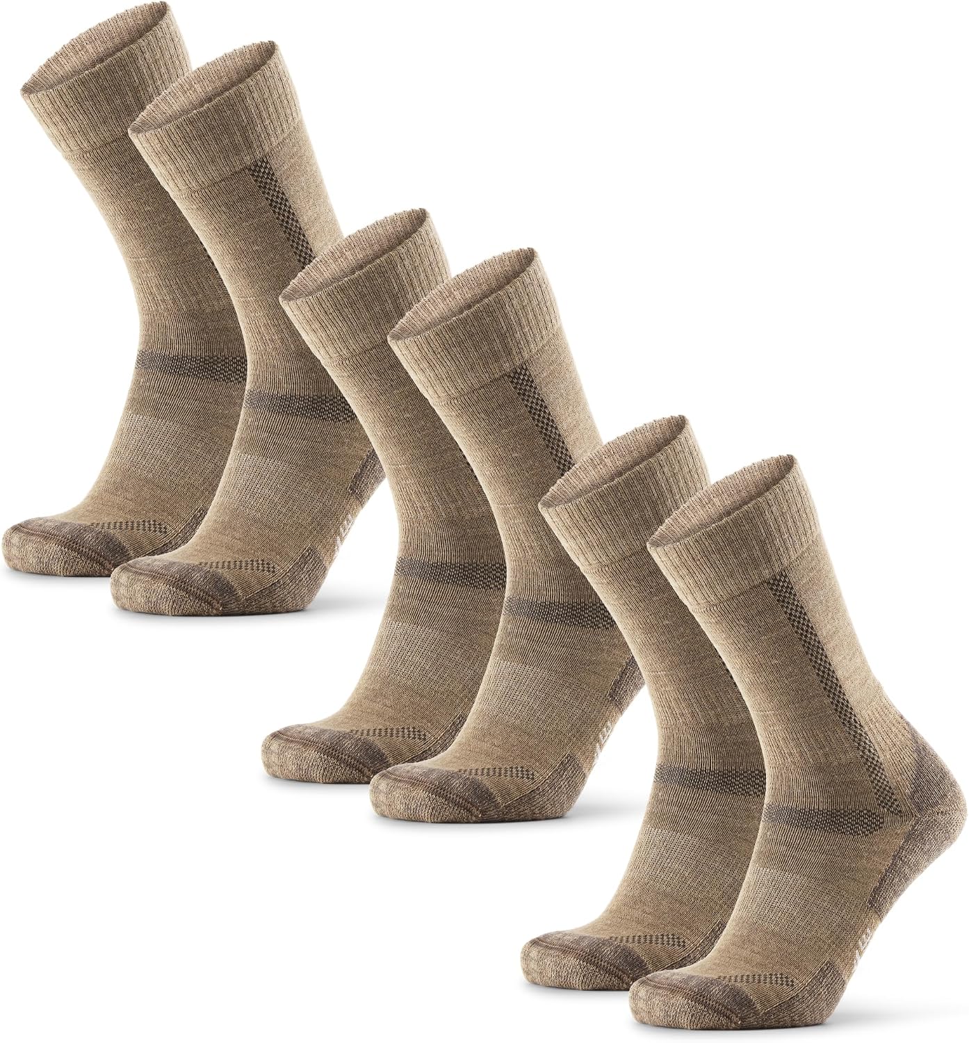 DANISH ENDURANCE Hiking Socks, Merino Wool, Anti-Blister, 3 & 5-Pack