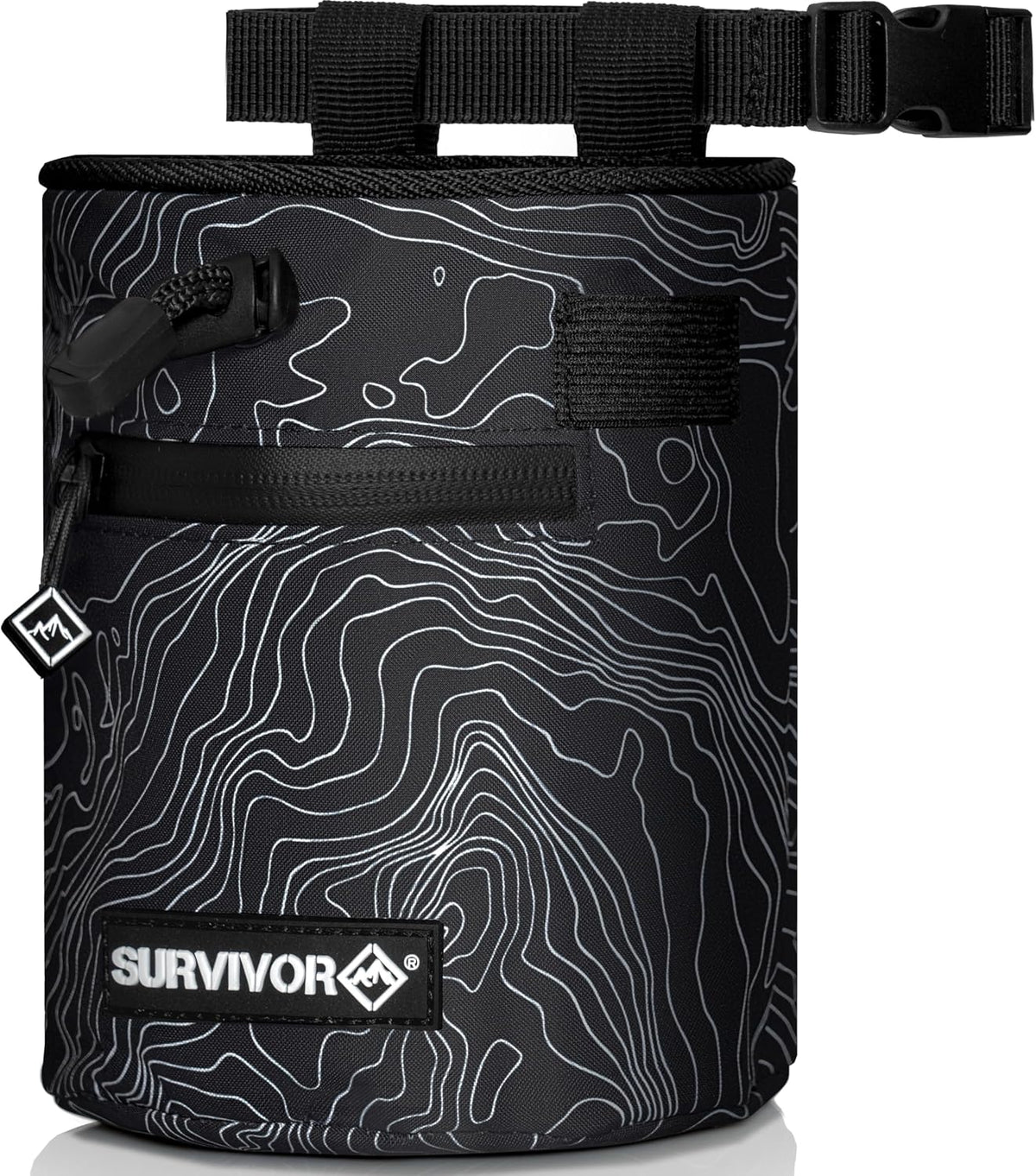 SURVIVOR Chalk Bag for Rock Climbing, Bouldering, Weightlifting, and More
