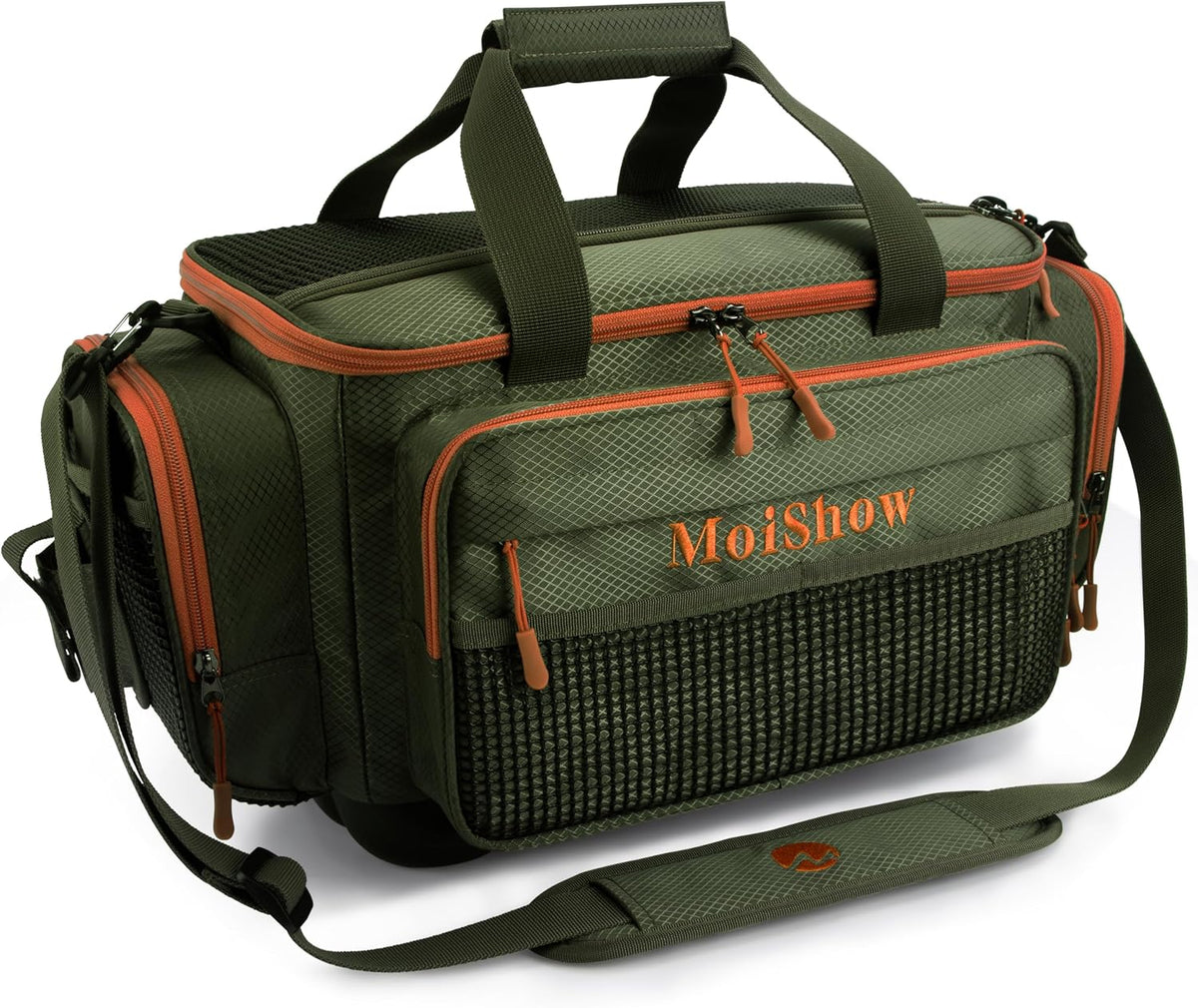 Fishing Tackle Box Bag - Fishing Bags for Saltwater or Freshwater (#Green) Fishing Tackle Bags - Padded Shoulder Strap - Tackle Bag for 3600 3700 Tackle Box
