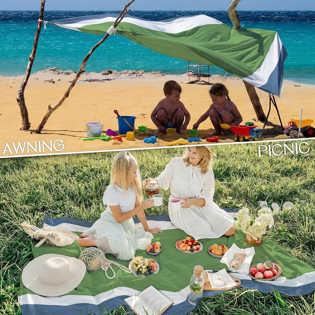 Beach Blanket Waterproof Sandproof Large 78''X81''/10'X9' Beach Towel Mat