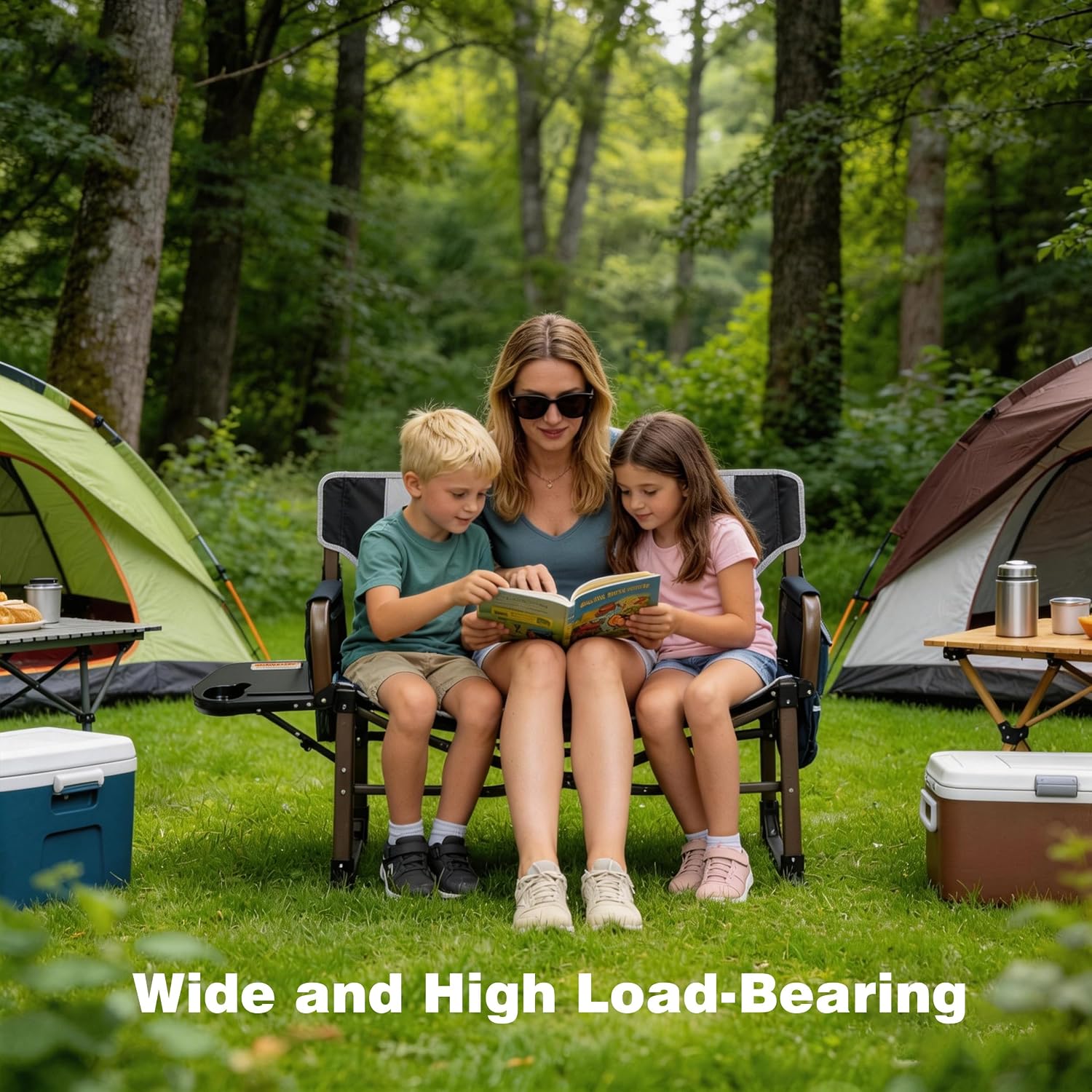 SUNNYFEEL Oversized Camping Directors Chair for Adults with Side Table