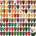 Huhumy 100 Pcs Seasonal Dog Bandanas Bulk Halloween Bandana for Large Dog