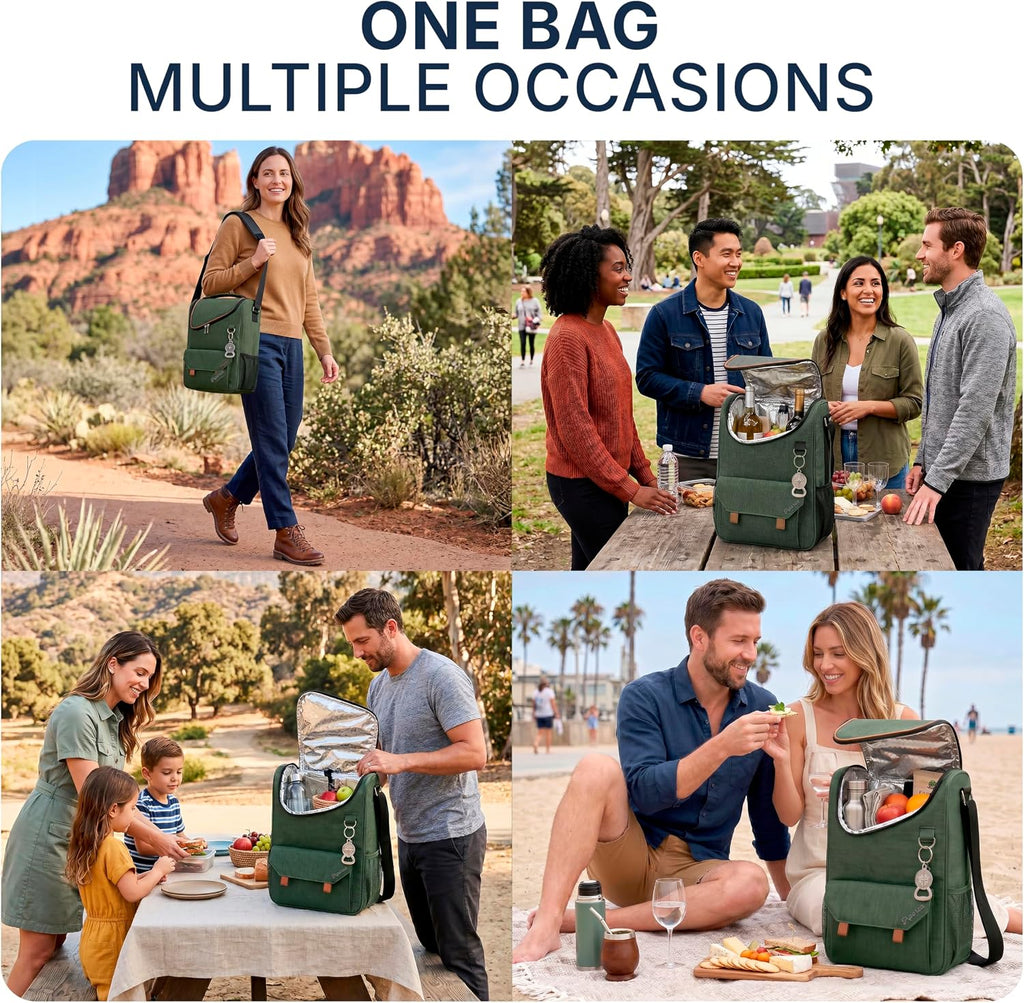 PIPOREA Back Pack Cooler for Beach or Picnic - Cooler Backpack Insulated Waterproof - Mochila Hielera