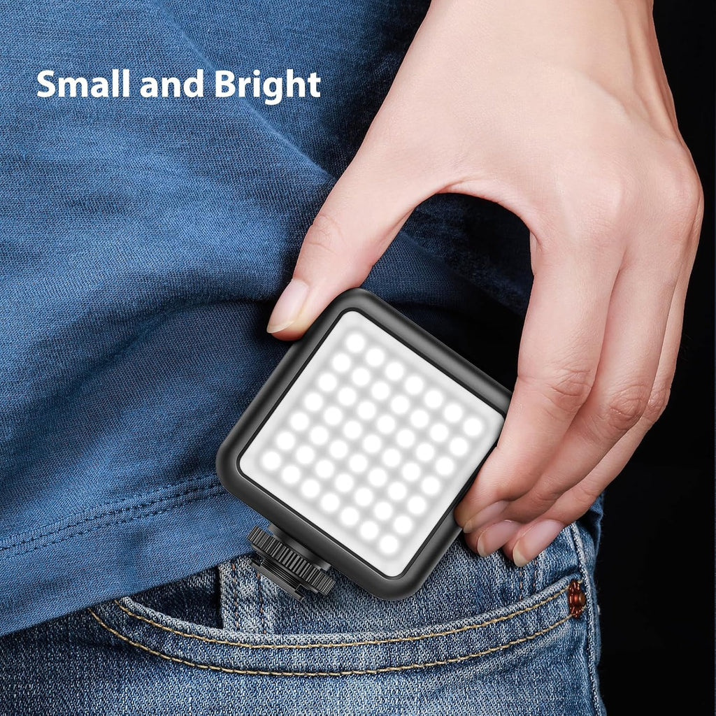 Ulanzi VL49 On-Camera LED Video Fill Light, 5500K 2000mAh Rechargeable