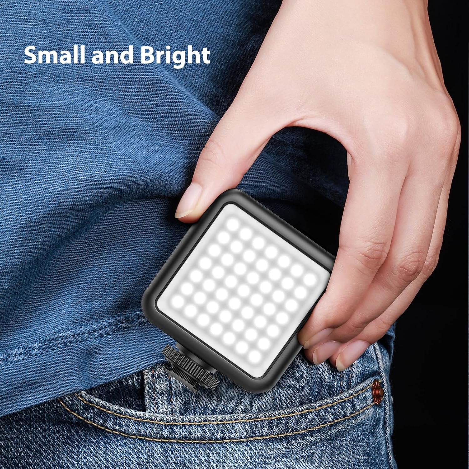 Ulanzi VL49 On-Camera LED Video Fill Light, 5500K 2000mAh Rechargeable