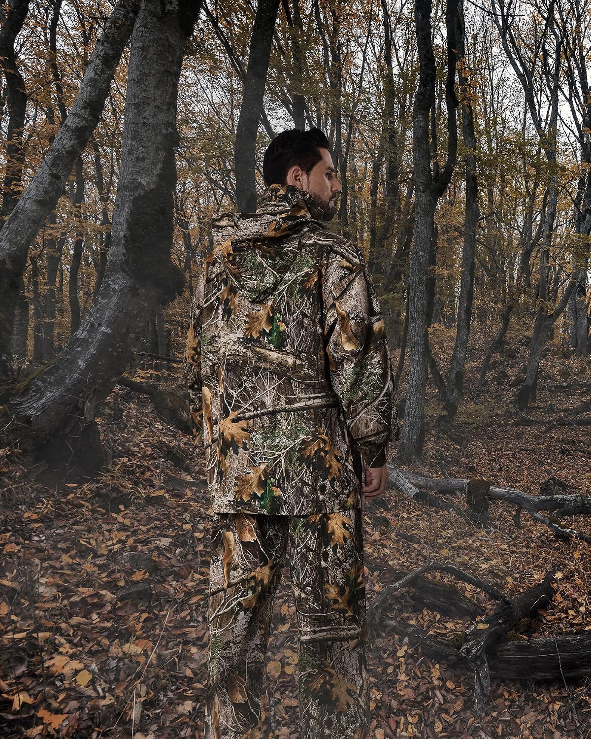 Rain Suit (Jacket + Pants),Rain Gear for Men Waterproof, Camo Rain Jacket, Lightweight Rain Coat for Fishing, Hunting