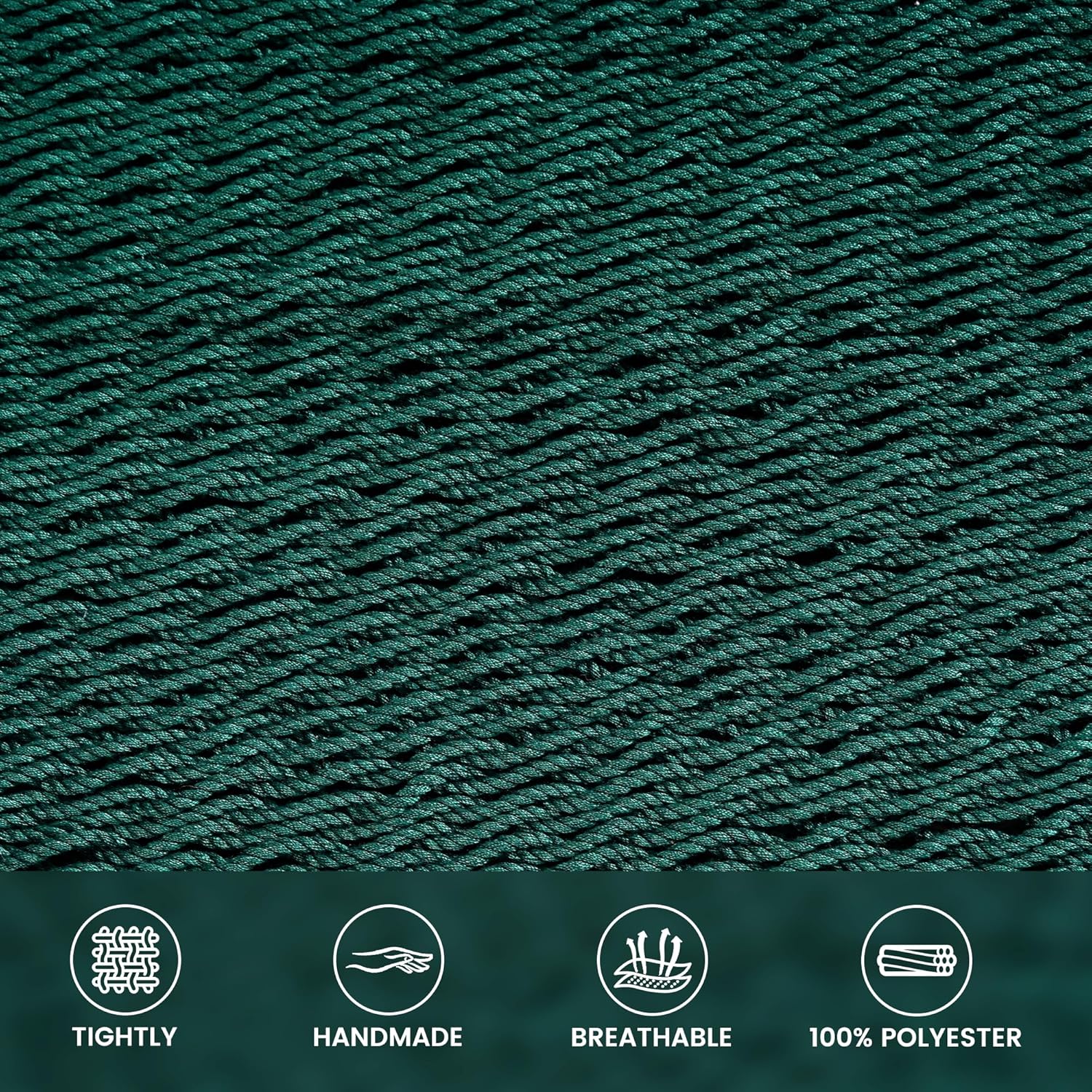 Lazy Daze 2 Person Caribbean Rope Hammock, Handwoven Double Hammock