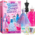 Klever Kits 400+PCS Fashion Design Crafts for Kids, Art and Crafts, DIY Sewing Kits with 3 Mannequins for Girls Aged 8-12, Toys for Kids, Birthday Presents, Doll Clothes